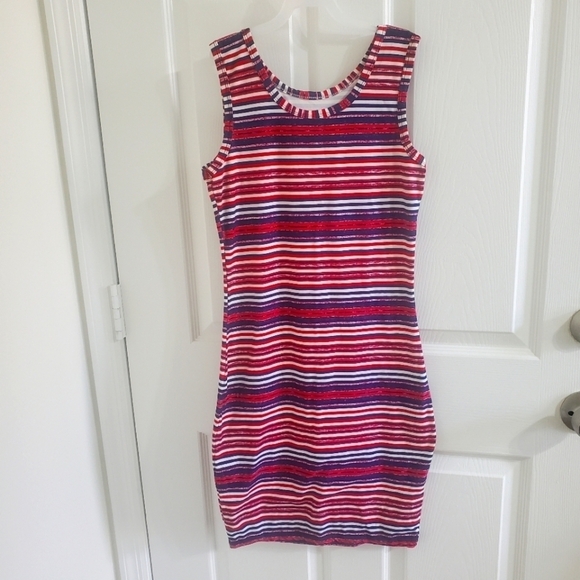 Colorful sleevless stripped summer midi dress‎ - Picture 2 of 6